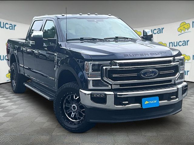 Blue Metallic 2022 Ford F-350 Super Duty Pickup Truck Four-Wheel Drive Automatic