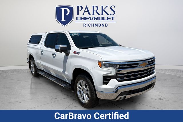 Summit White 2024 Chevrolet Silverado 1500 LTZ Crew Cab 4WD Pickup Truck Four-Wheel Drive Automatic