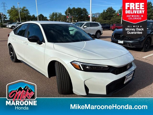 Platinum White Pearl 2026 Honda Civic Hatchback Hatchback Front-Wheel Drive Continuously Variable Transmission