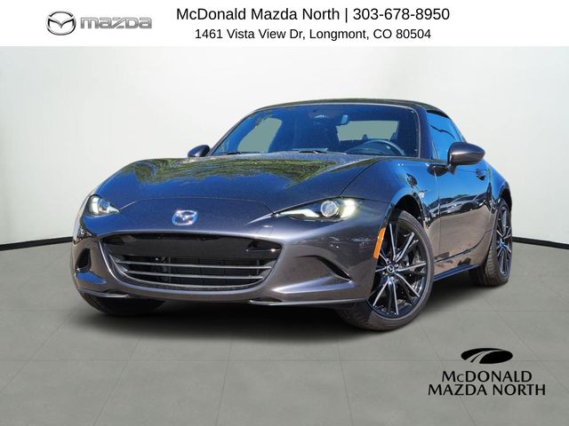 Machine Gray Metallic 2025 Mazda MX-5 Miata Convertible Rear-Wheel Drive 6-Speed Manual