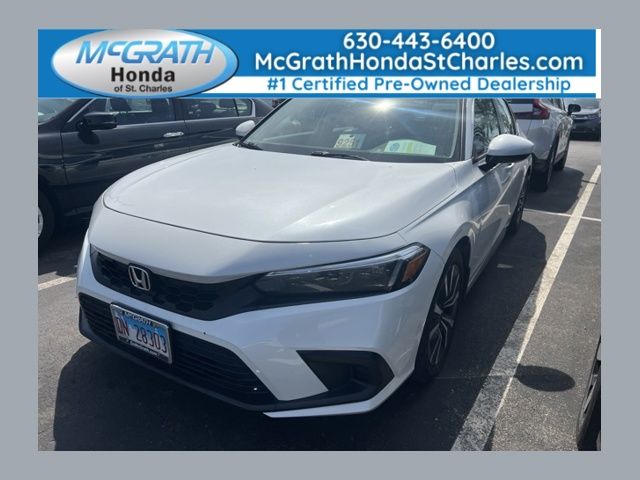 Platinum White Pearl 2022 Honda Civic Hatchback Hatchback Front-Wheel Drive Continuously Variable Transmission