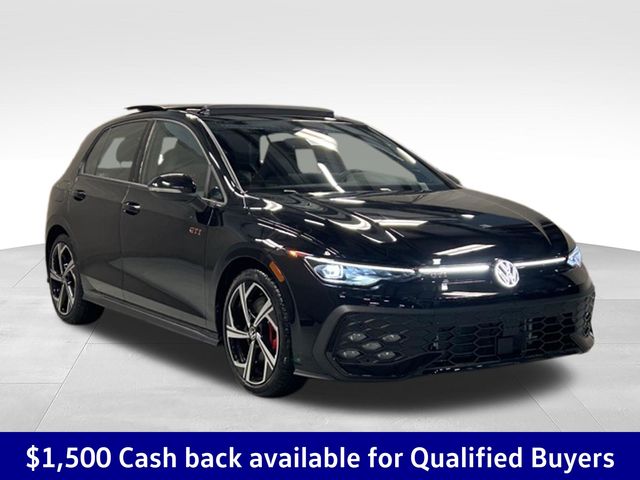 Mythos Black Metallic 2026 Volkswagen Golf GTI Hatchback Front-Wheel Drive 7-Speed Dual Clutch