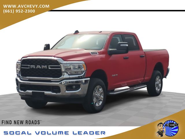 Flame Red Clearcoat 2024 RAM 2500 Big Horn Crew Cab 4WD Pickup Truck Four-Wheel Drive 8-Speed Automatic