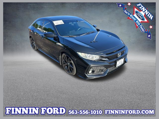 Black 2018 Honda Civic Hatchback Hatchback Front-Wheel Drive Continuously Variable Transmission