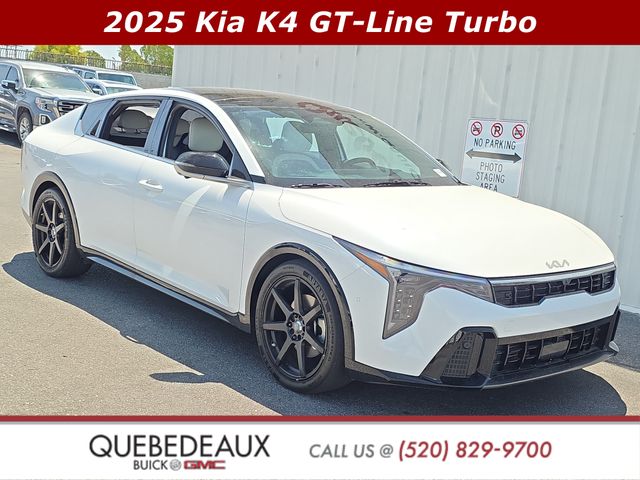 Snow White Pearl 2025 Kia K4 Sedan Front-Wheel Drive 8-Speed Automatic