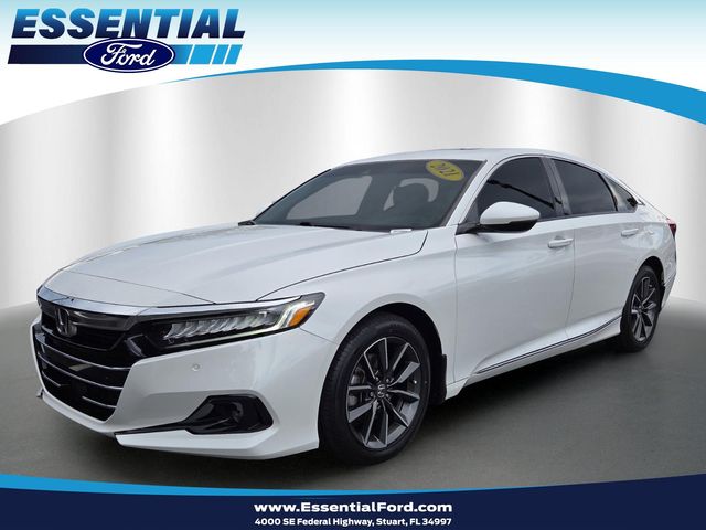 White 2021 Honda Accord Sedan Front-Wheel Drive Continuously Variable Transmission