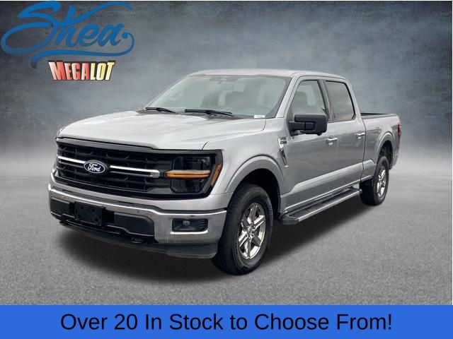 Silver 2024 Ford F-150 XLT SuperCrew 4WD Pickup Truck Four-Wheel Drive 10-Speed Automatic