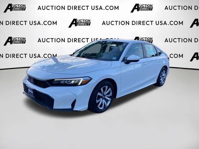 White 2025 Honda Civic Sedan Front-Wheel Drive Continuously Variable Transmission