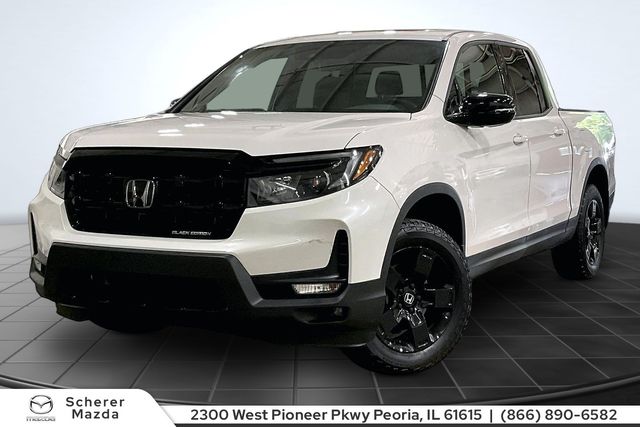 Platinum White Pearl 2025 Honda Ridgeline Black Edition AWD Pickup Truck All-Wheel Drive 9-Speed Automatic