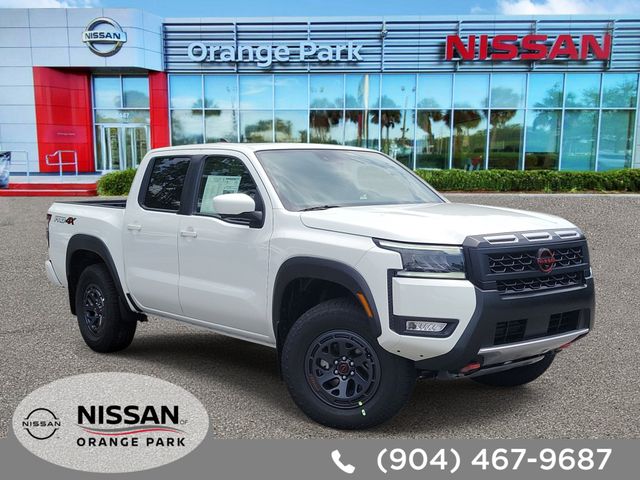 Glacier White 2026 Nissan Frontier Pickup Truck Four-Wheel Drive 9-Speed Automatic Overdrive