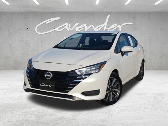 Aspen White Tricoat 2025 Nissan Versa Sedan Front-Wheel Drive Continuously Variable Transmission