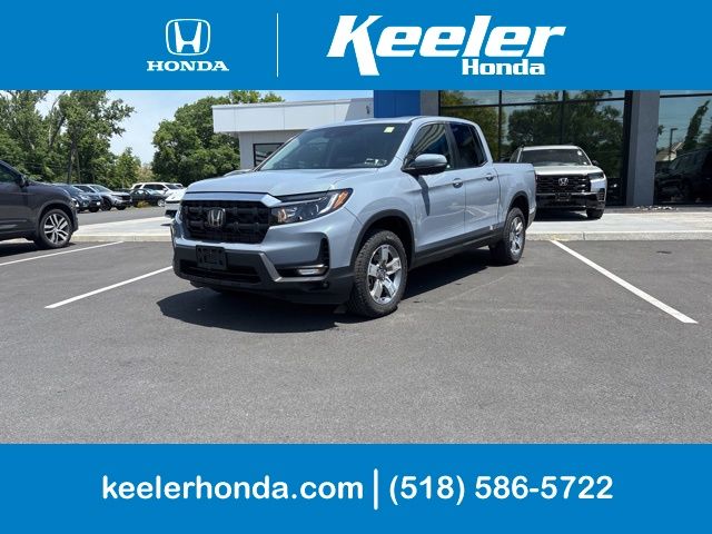 Gray (Modern Steel Metallic) 2025 Honda Ridgeline RTL AWD Pickup Truck All-Wheel Drive 9-Speed Automatic