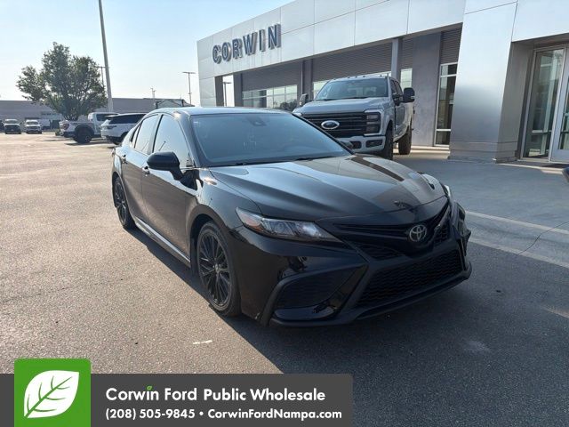 Midnight Black Metallic 2021 Toyota Camry Sedan All-Wheel Drive 8-Speed Automatic