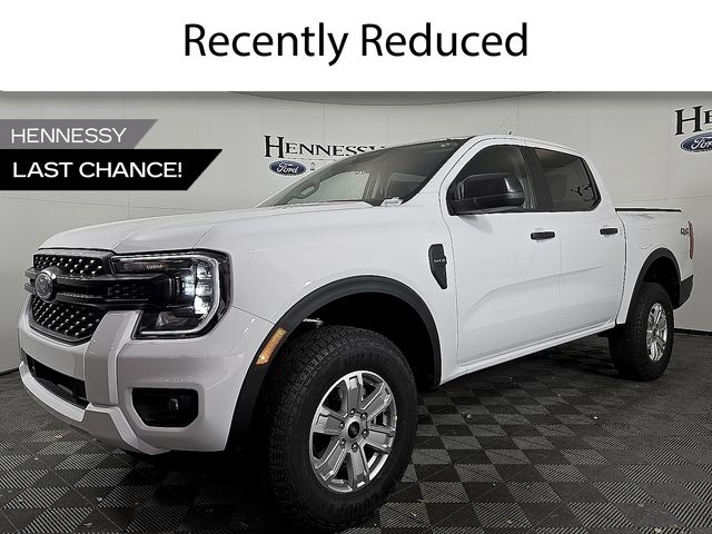Oxford White 2025 Ford Ranger XL SuperCrew 4WD Pickup Truck Four-Wheel Drive Automatic
