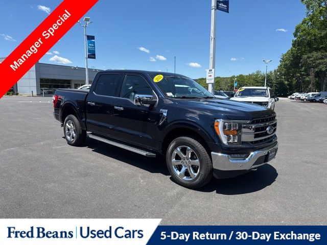 Blue Metallic 2022 Ford F-150 Pickup Truck Four-Wheel Drive Automatic
