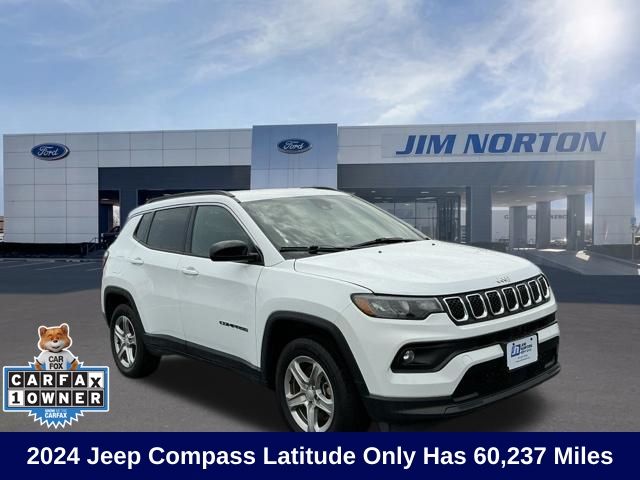 Bright White Clearcoat 2024 Jeep Compass SUV / Crossover Four-Wheel Drive 8-Speed Automatic