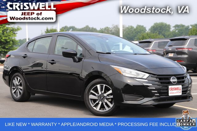 Super Black 2025 Nissan Versa Sedan Front-Wheel Drive Continuously Variable Transmission
