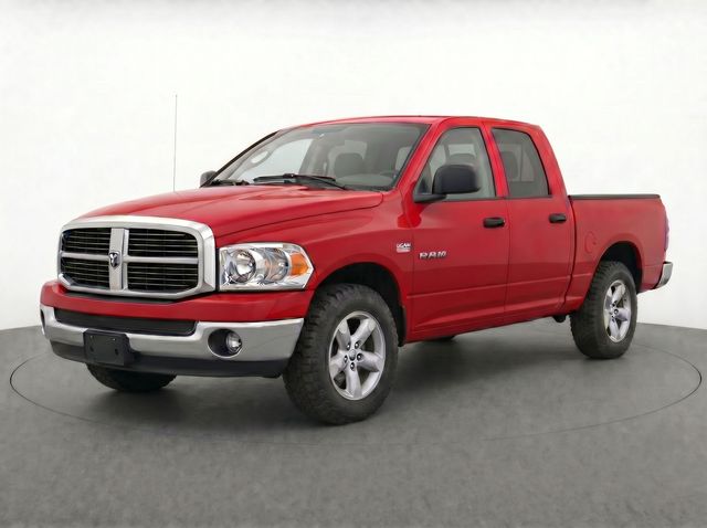 Flame Red Clearcoat 2008 Dodge RAM 1500 SLT Quad Cab 4WD Pickup Truck Four-Wheel Drive 5-Speed Automatic