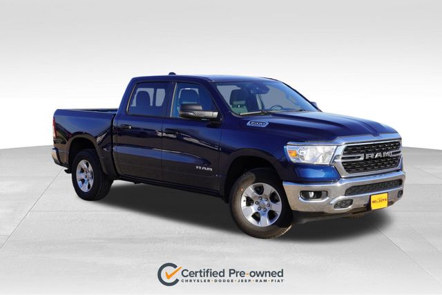 Patriot Blue Pearlcoat 2024 RAM 1500 Big Horn Crew Cab 4WD Pickup Truck Four-Wheel Drive 8-Speed Automatic
