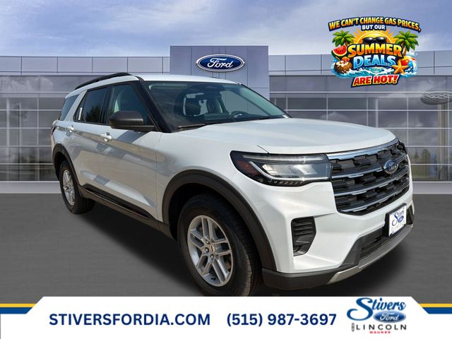 Space White Metallic 2026 Ford Explorer SUV / Crossover All-Wheel Drive Automatic
