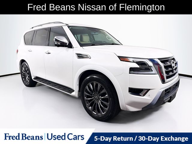 Aspen White Tricoat 2023 Nissan Armada Platinum 4WD SUV / Crossover Four-Wheel Drive 7-Speed Automatic
