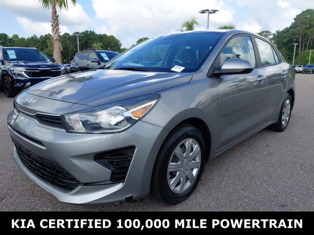 Steel Gray 2023 Kia Rio Sedan Front-Wheel Drive Continuously Variable Transmission