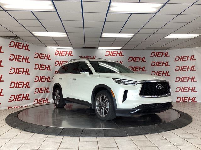 Majestic White 2025 INFINITI QX60 SUV / Crossover All-Wheel Drive 9-Speed Automatic