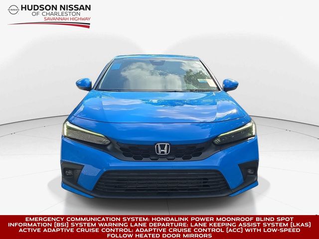 Boost Blue Pearl 2023 Honda Civic Hatchback Hatchback Front-Wheel Drive Continuously Variable Transmission