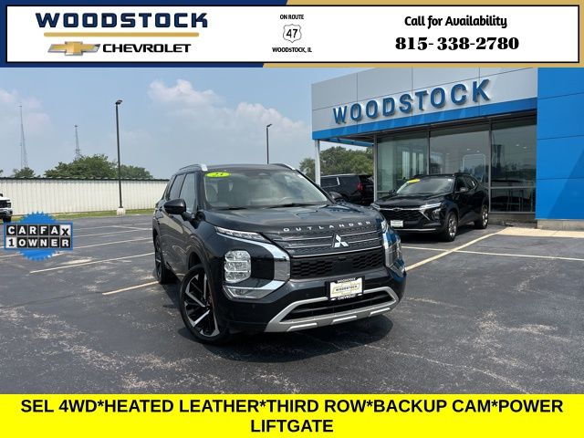 Black 2023 Mitsubishi Outlander SEL S-AWC SUV / Crossover All-Wheel Drive Continuously Variable Transmission