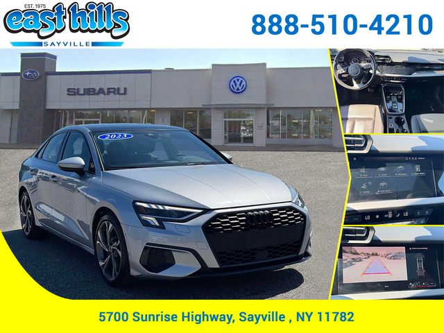 Silver Metallic 2023 Audi A3 Sedan Front-Wheel Drive 7-Speed Automatic