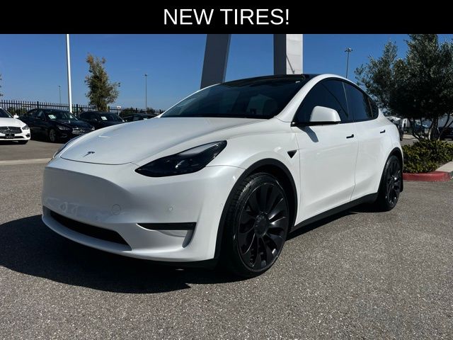 Pearl White Multi-Coat 2021 Tesla Model Y Performance AWD SUV / Crossover All-Wheel Drive 1-Speed Automatic