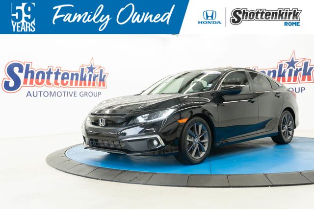 Black 2020 Honda Civic Sedan Front-Wheel Drive Continuously Variable Transmission