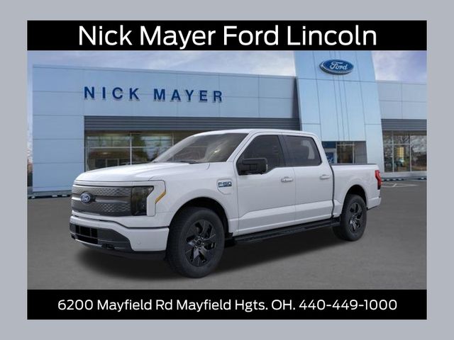 Oxford White 2025 Ford F-150 Lightning Flash SuperCrew AWD Pickup Truck All-Wheel Drive Automatic