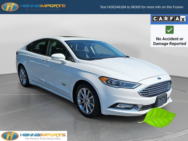 Oxford White 2017 Ford Fusion Energi Sedan Front-Wheel Drive Continuously Variable Transmission