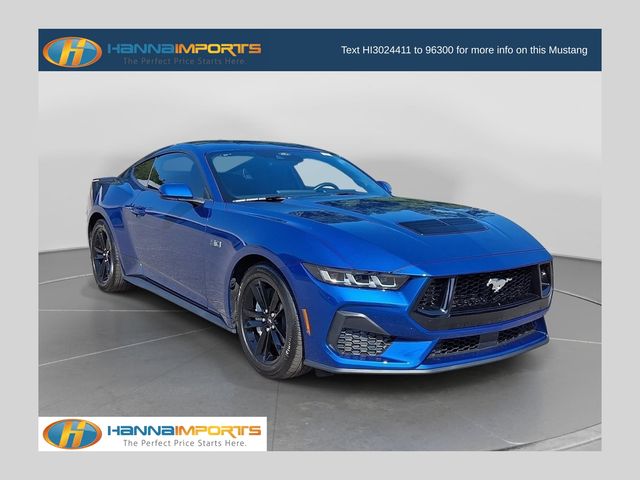 Blue Metallic 2024 Ford Mustang Coupe Rear-Wheel Drive 6-Speed Manual