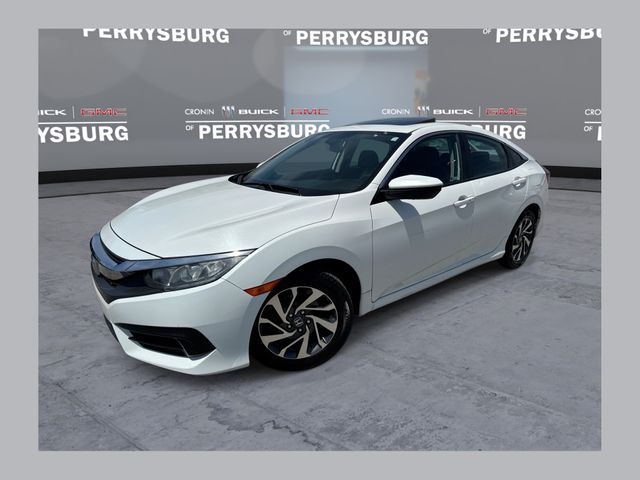 White Orchid Pearl 2018 Honda Civic EX Sedan Front-Wheel Drive Continuously Variable Transmission
