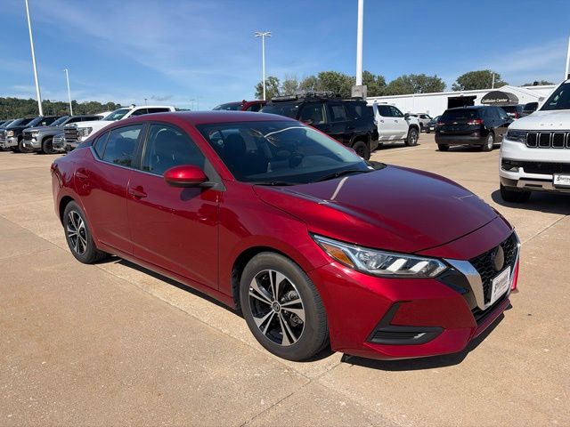 Red (Scarlet Ember Tintcoat) 2022 Nissan Sentra Sedan Front-Wheel Drive Continuously Variable Transmission