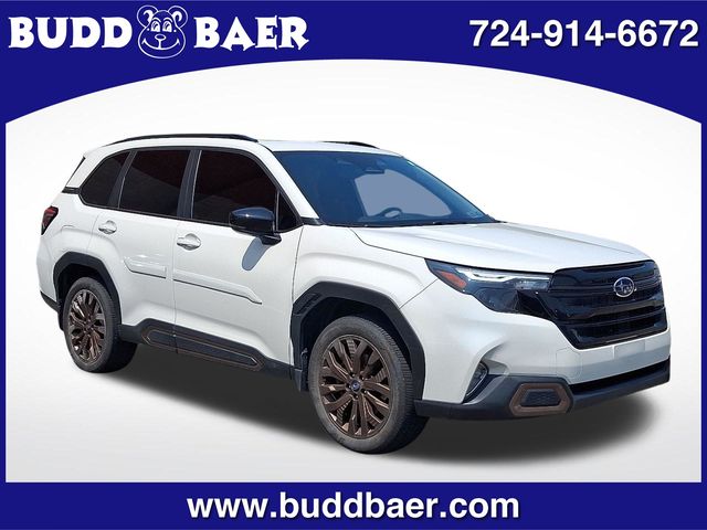 Crystal White Pearl 2025 Subaru Forester SUV / Crossover All-Wheel Drive Continuously Variable Transmission