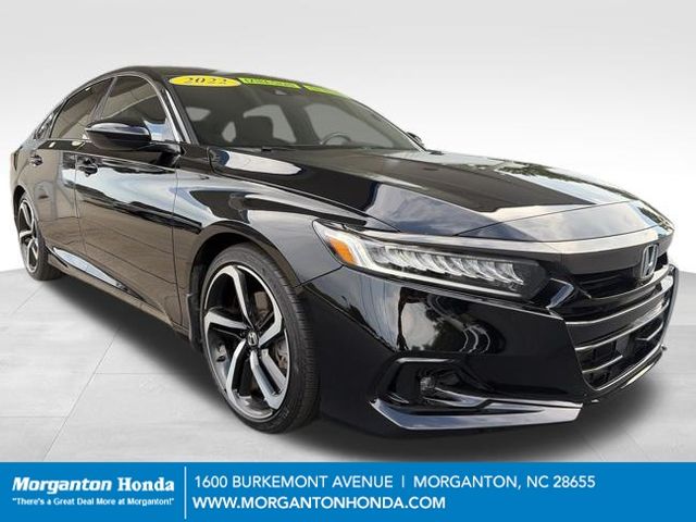 Crystal Black 2022 Honda Accord Sedan Front-Wheel Drive Continuously Variable Transmission