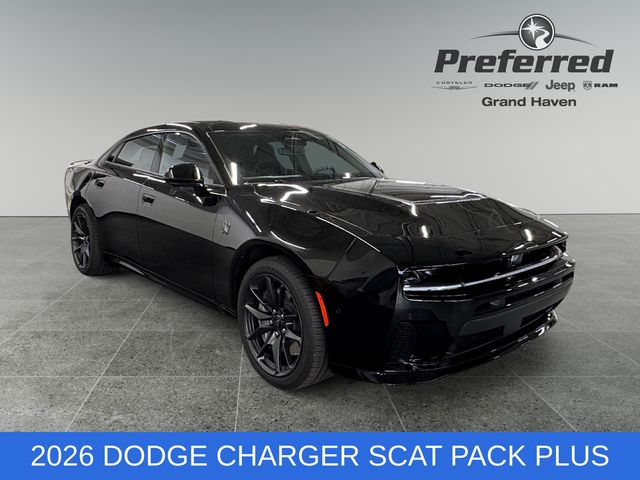 Diamond Black Crystal Pearlcoat 2026 Dodge Charger Scat Pack Sedan AWD Sedan All-Wheel Drive 8-Speed Automatic