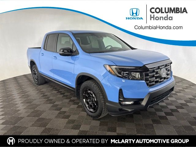 Crystal Black Pearl 2025 Honda Ridgeline Pickup Truck All-Wheel Drive 9-Speed Automatic