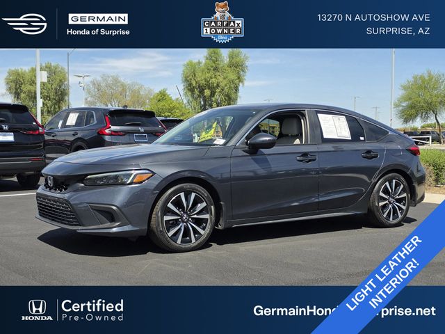 Meteorite Gray Metallic 2024 Honda Civic Hatchback EX-L FWD Hatchback Front-Wheel Drive Continuously Variable Transmission