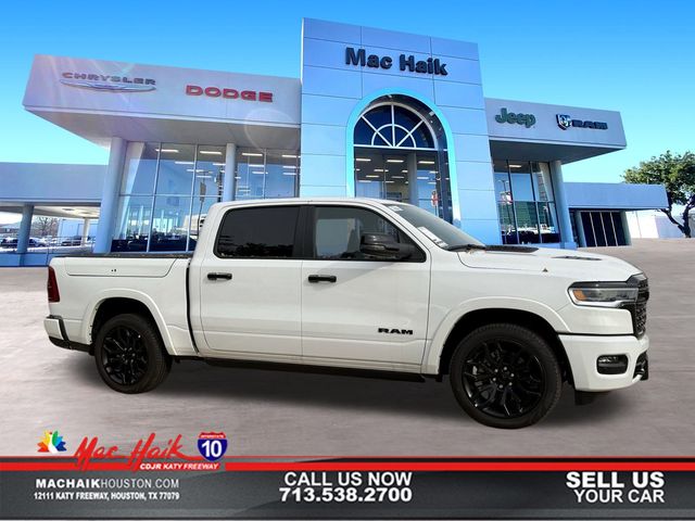 Bright White Clearcoat 2025 RAM 1500 Limited Crew Cab 4WD Pickup Truck Four-Wheel Drive 8-Speed Automatic