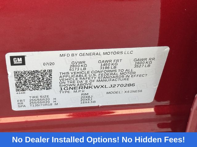 2020 Chevrolet Traverse High Country Red at Monument Chevrolet