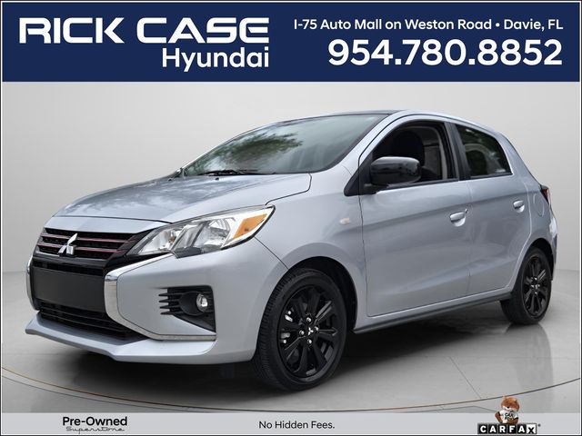 Silver 2024 Mitsubishi Mirage Hatchback Front-Wheel Drive Continuously Variable Transmission