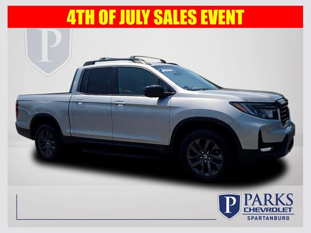 Lunar Silver Metallic 2021 Honda Ridgeline Pickup Truck All-Wheel Drive 9-Speed Automatic