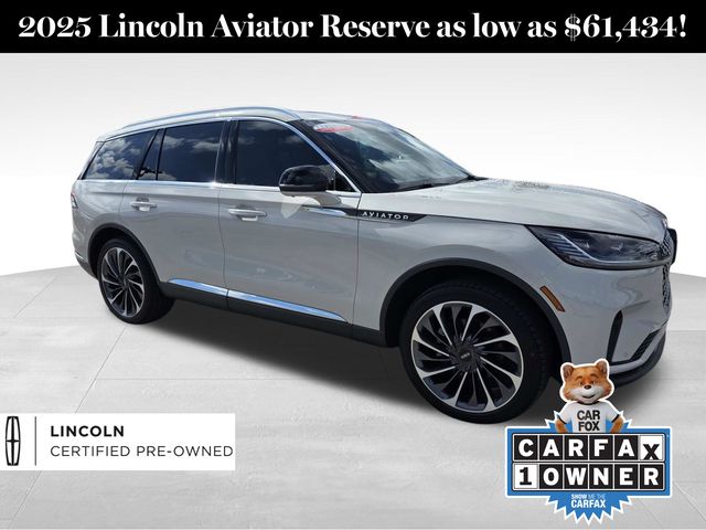 Ceramic Pearl Metallic Tri-Coat 2025 Lincoln Aviator SUV / Crossover All-Wheel Drive Automatic