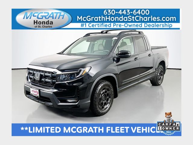 Crystal Black Pearl 2025 Honda Ridgeline RTL+ AWD Pickup Truck All-Wheel Drive 9-Speed Automatic