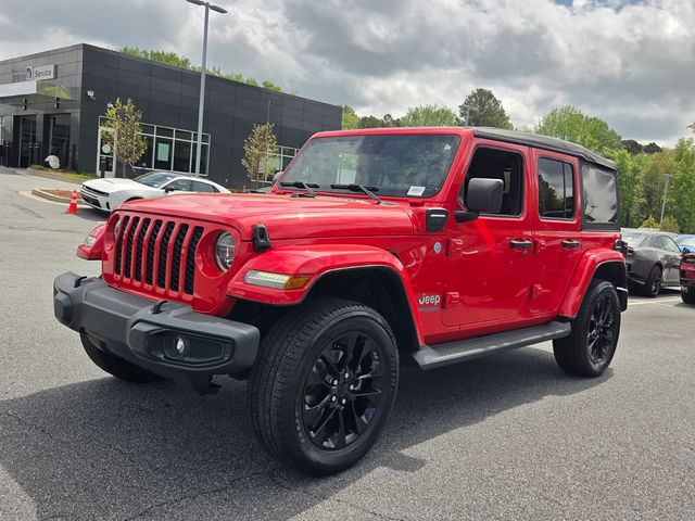 Used 2021 Red Jeep Unlimited Sahara 4xe image 3