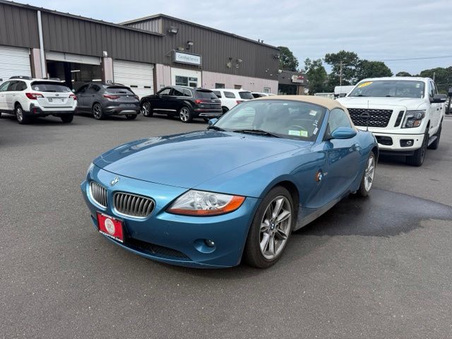 Maldives Blue Metallic 2003 BMW Z4 Convertible Rear-Wheel Drive 6-Speed Manual